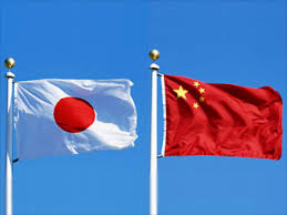 japan and china flag