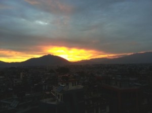 sunset kathmandu